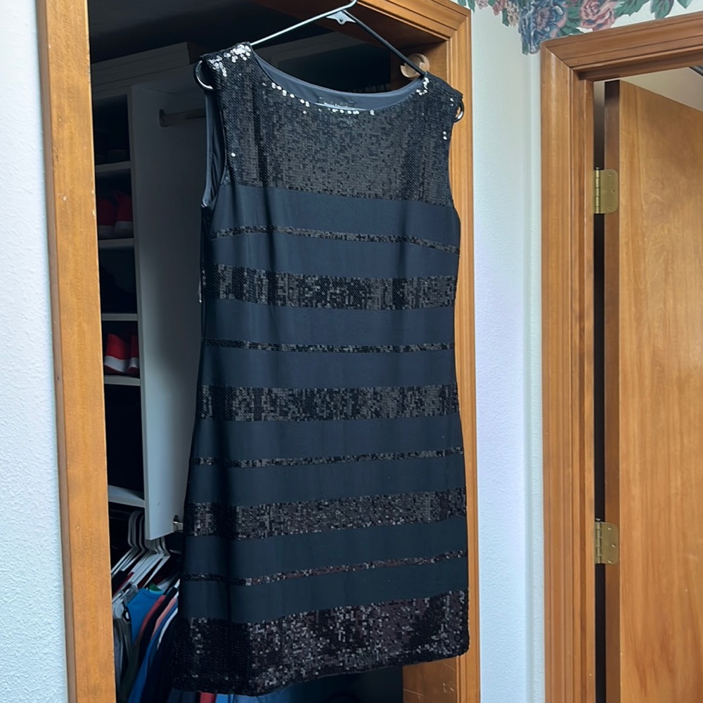 Sequin little black dress